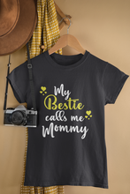 Load image into Gallery viewer, Mommy Is My Bestie Mother And Son Black Matching T-Shirt- KidsFashionVilla

