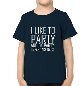I Like To Party N Naps Brother-Brother Kids Half Sleeves T-Shirts -KidsFashionVilla