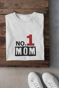 No 1 Son Mother And Son White Matching T-Shirt- KidsFashionVilla
