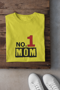 No 1 Son Mother And Son Yellow Matching T-Shirt- KidsFashionVilla