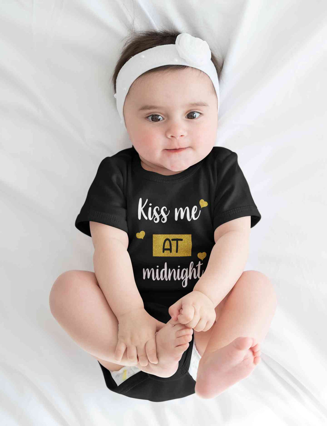 Kiss Me At Midnight Christmas Rompers for Baby Girl- KidsFashionVilla