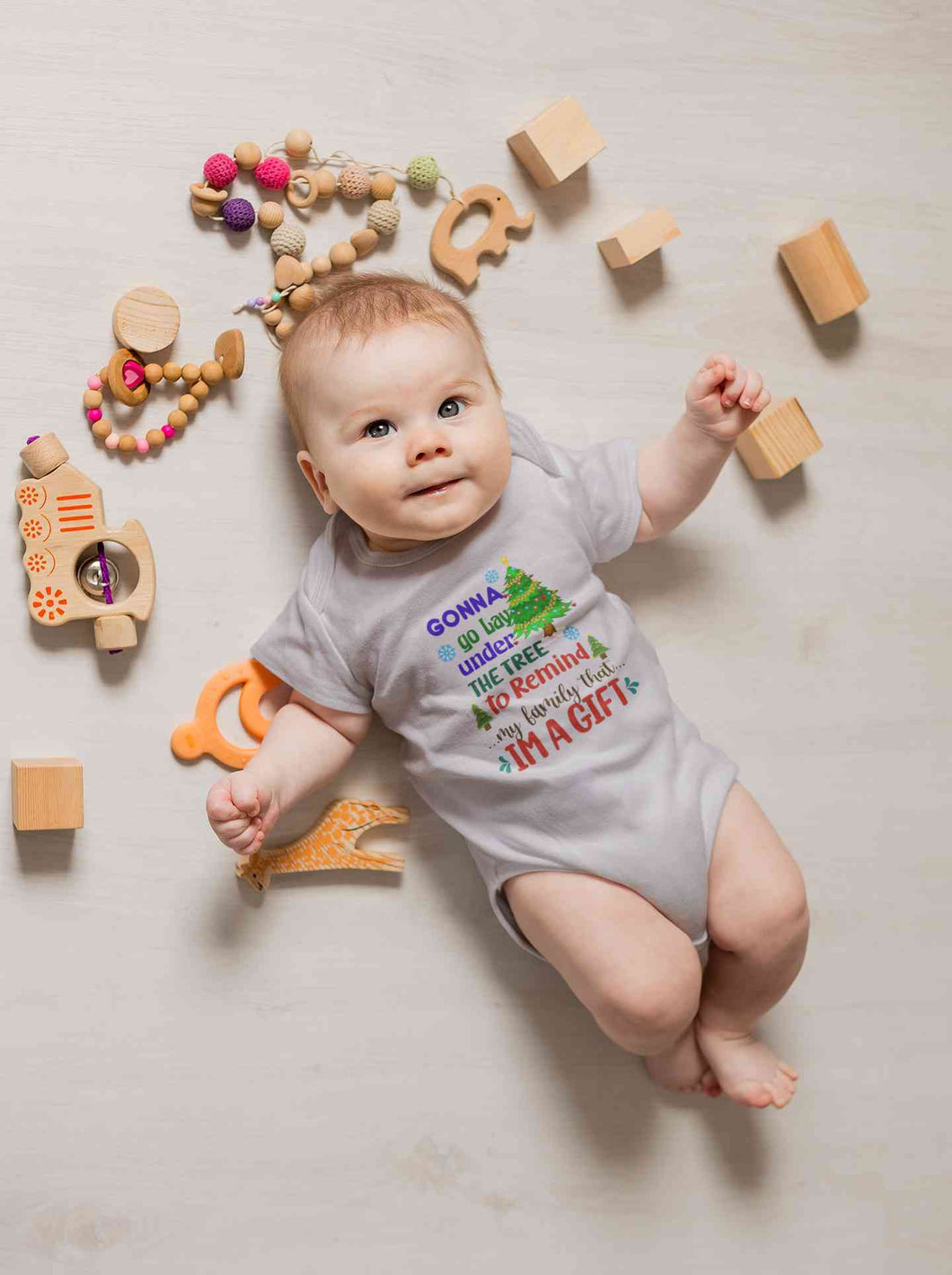 Gift Under Christmas Tree Rompers for Baby Boy- KidsFashionVilla