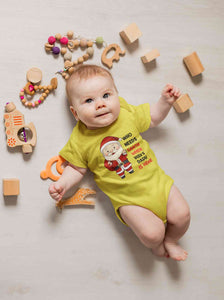 Customized Name Santa Dadu Is Here Christmas Rompers for Baby Boy- KidsFashionVilla