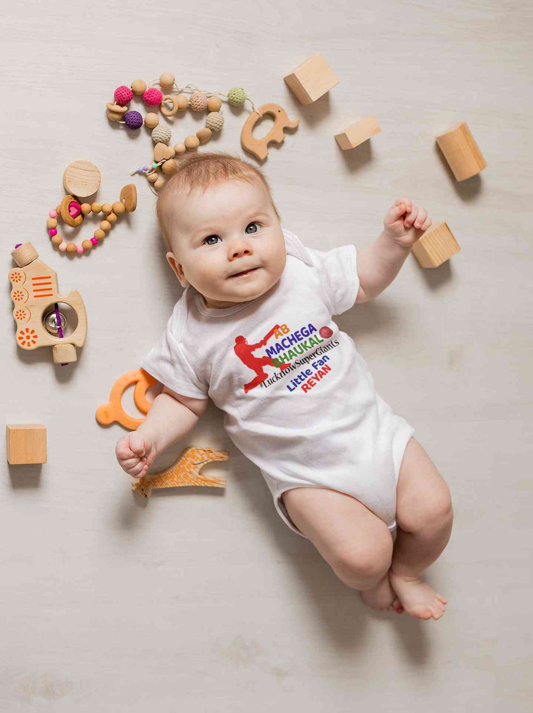 Custom Name IPL LSG LucknowSuperGiants Rompers for Baby Boy- KidsFashionVilla