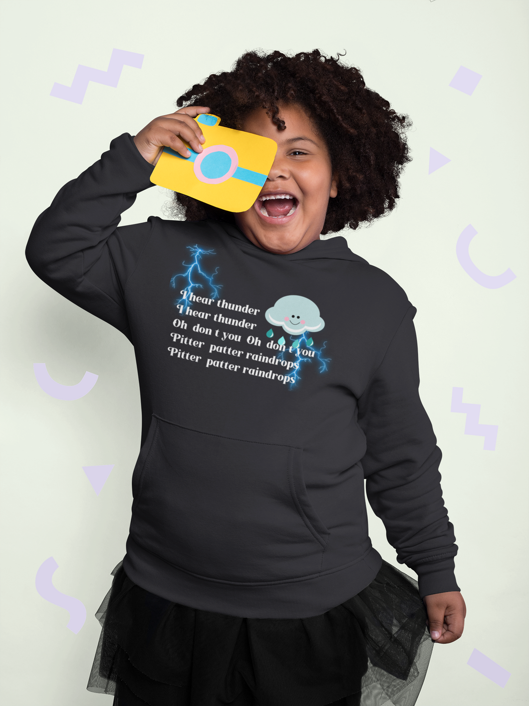 I Hear Thunder Poem Girl Hoodies-KidsFashionVilla