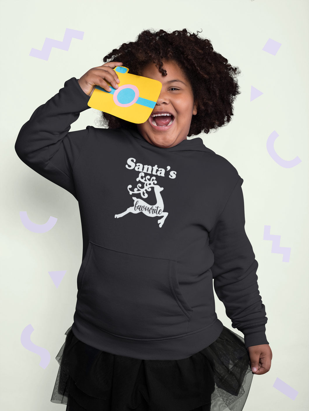 Santas Favorite Christmas Girl Hoodies-KidsFashionVilla