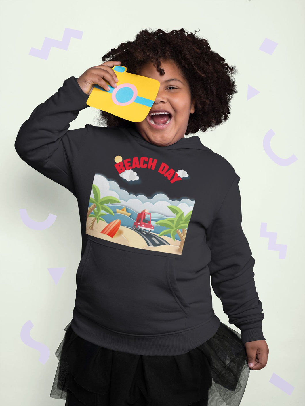 Beach Day Girl Hoodies-KidsFashionVilla