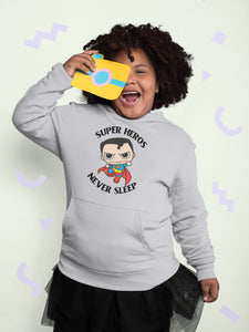 Super Heros Never Sleeps Girl Hoodies-KidsFashionVilla
