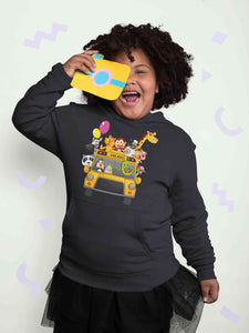 Zoo Bus Cartoon Girl Hoodies-KidsFashionVilla