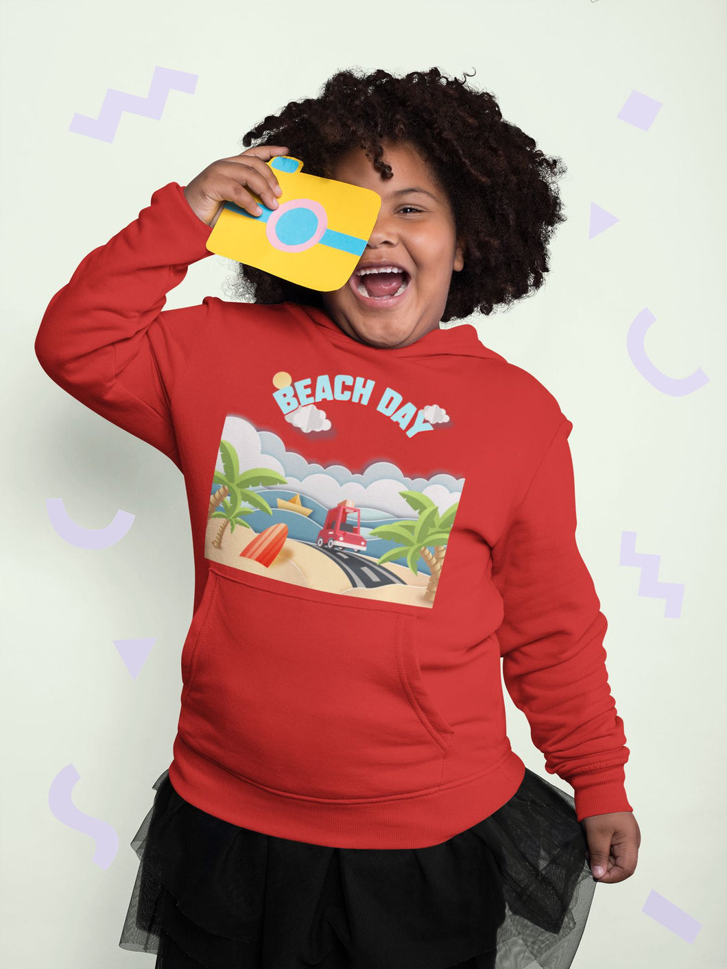 Beach Day Girl Hoodies-KidsFashionVilla