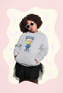 Hanging Out Minion Girl Hoodies-KidsFashionVilla