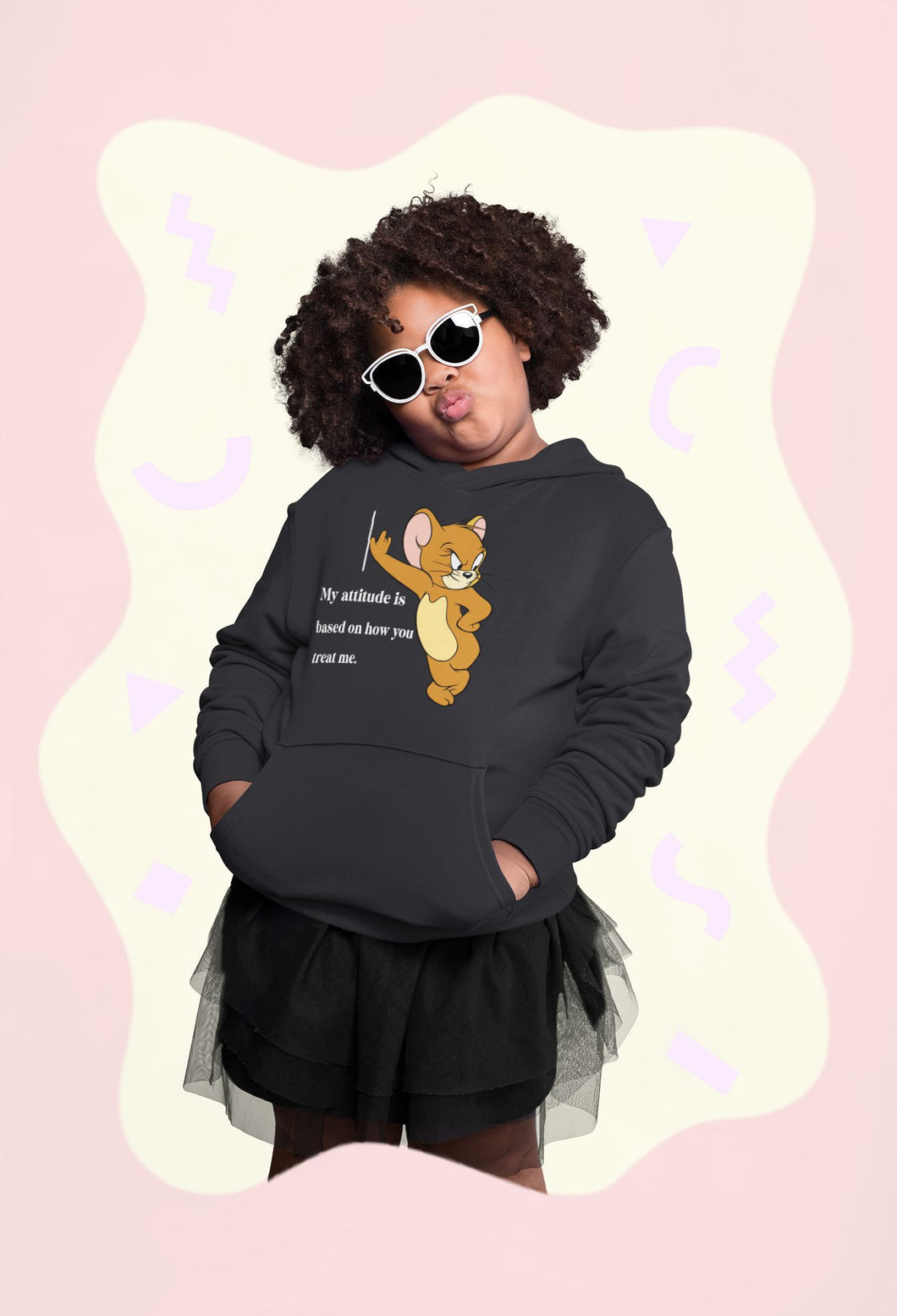 Attitude Shows Cute Jerry Girl Hoodies-KidsFashionVilla