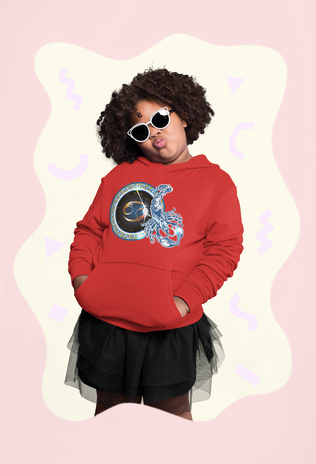 Cancer Zodiac Sign Girl Hoodies-KidsFashionVilla
