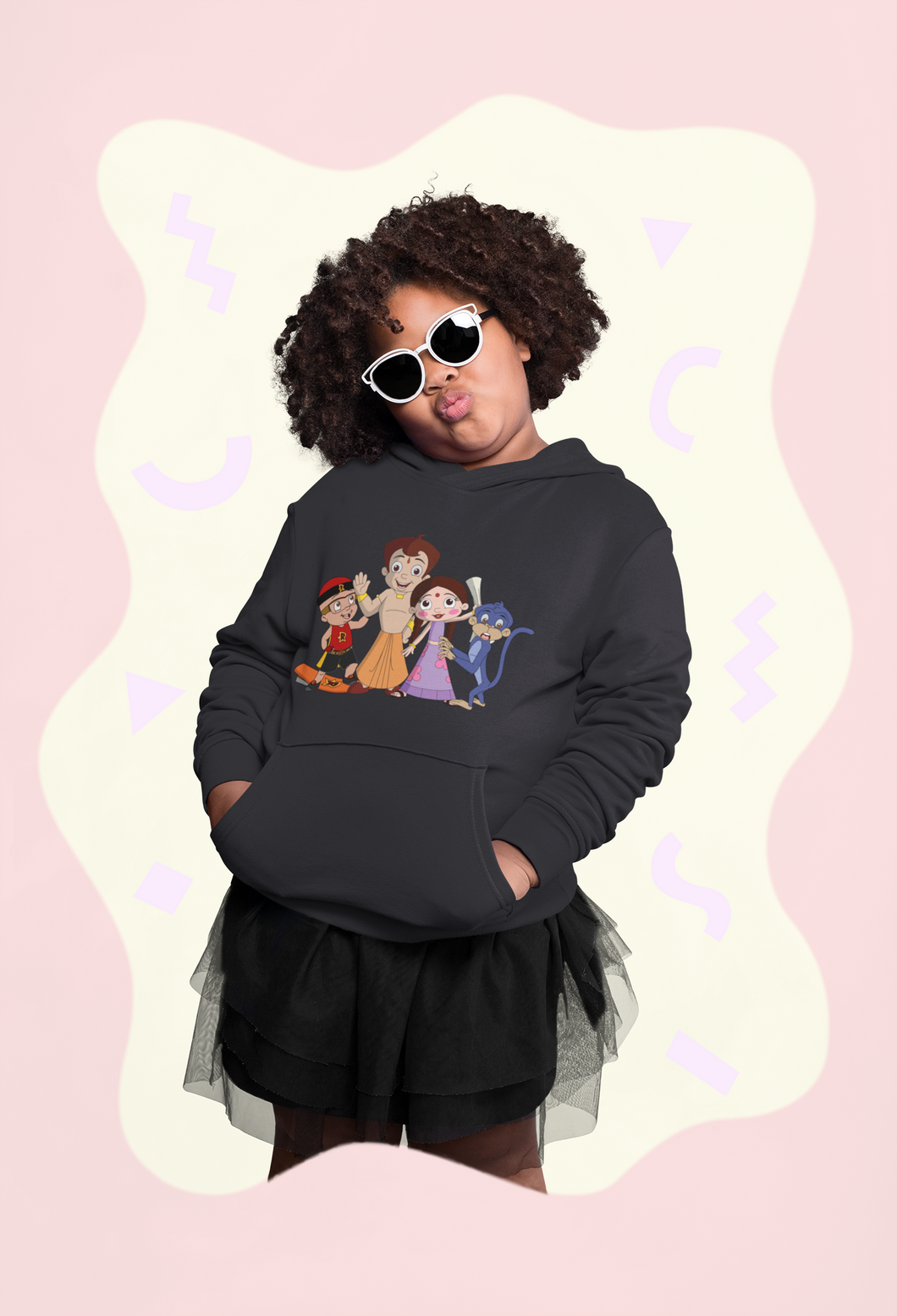 Cute Cartoon Girl Hoodies-KidsFashionVilla
