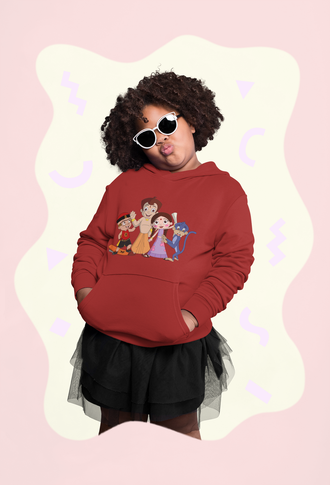 Cute Cartoon Girl Hoodies-KidsFashionVilla