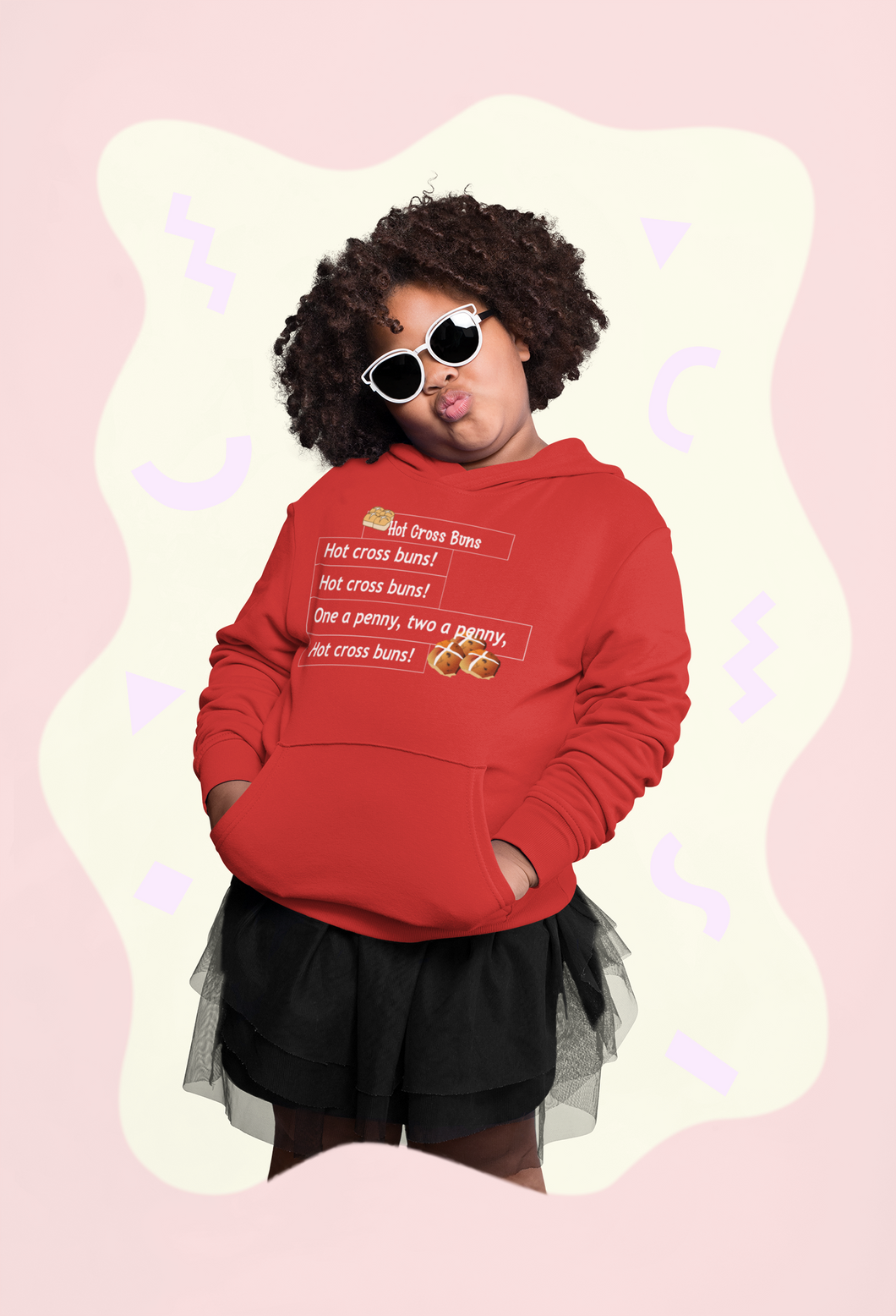 Hot Cross Buns Poem Girl Hoodies-KidsFashionVilla