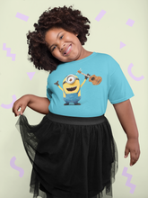 Load image into Gallery viewer, Cute Cartoon Half Sleeves T-Shirt For Girls -KidsFashionVilla
