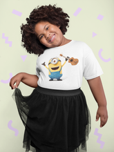 Load image into Gallery viewer, Cute Cartoon Half Sleeves T-Shirt For Girls -KidsFashionVilla
