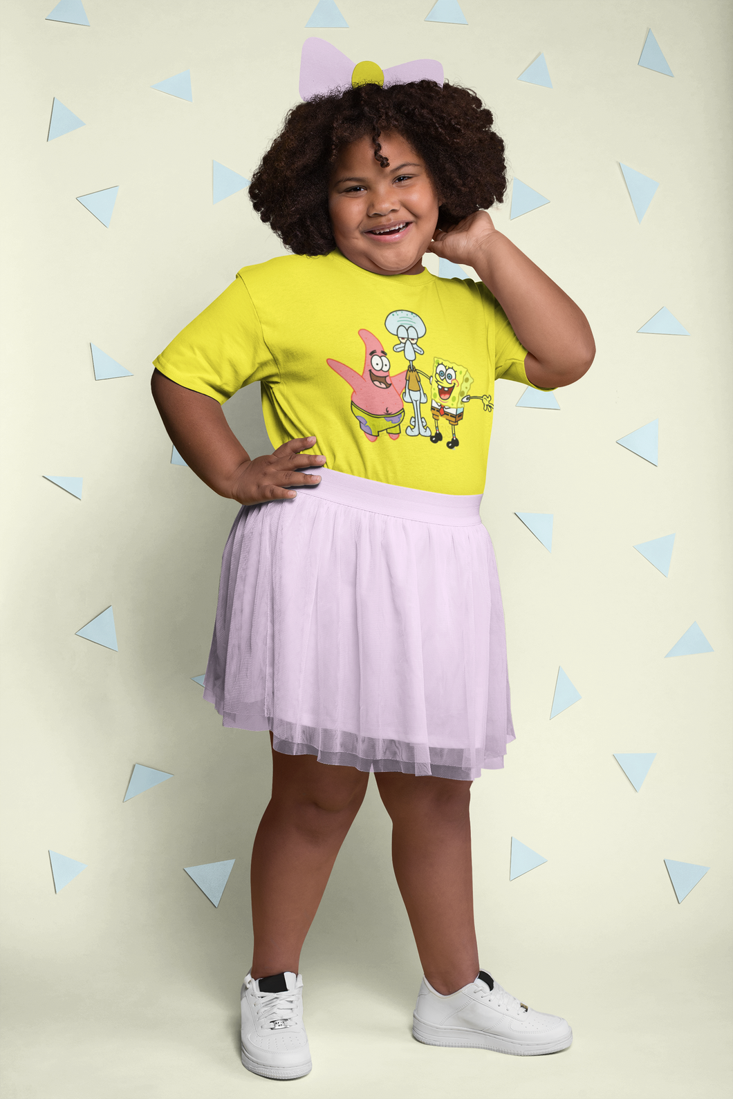 Cute Cartoon Half Sleeves T-Shirt For Girls -KidsFashionVilla