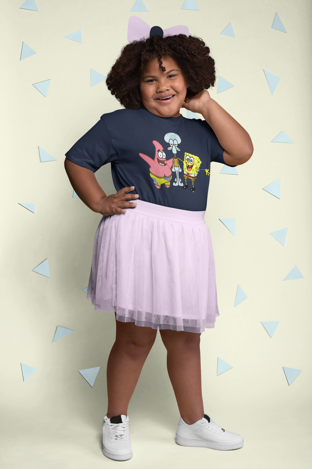 Cute Cartoon Half Sleeves T-Shirt For Girls -KidsFashionVilla