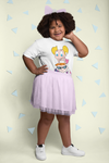 Cute Cartoon Half Sleeves T-Shirt For Girls -KidsFashionVilla