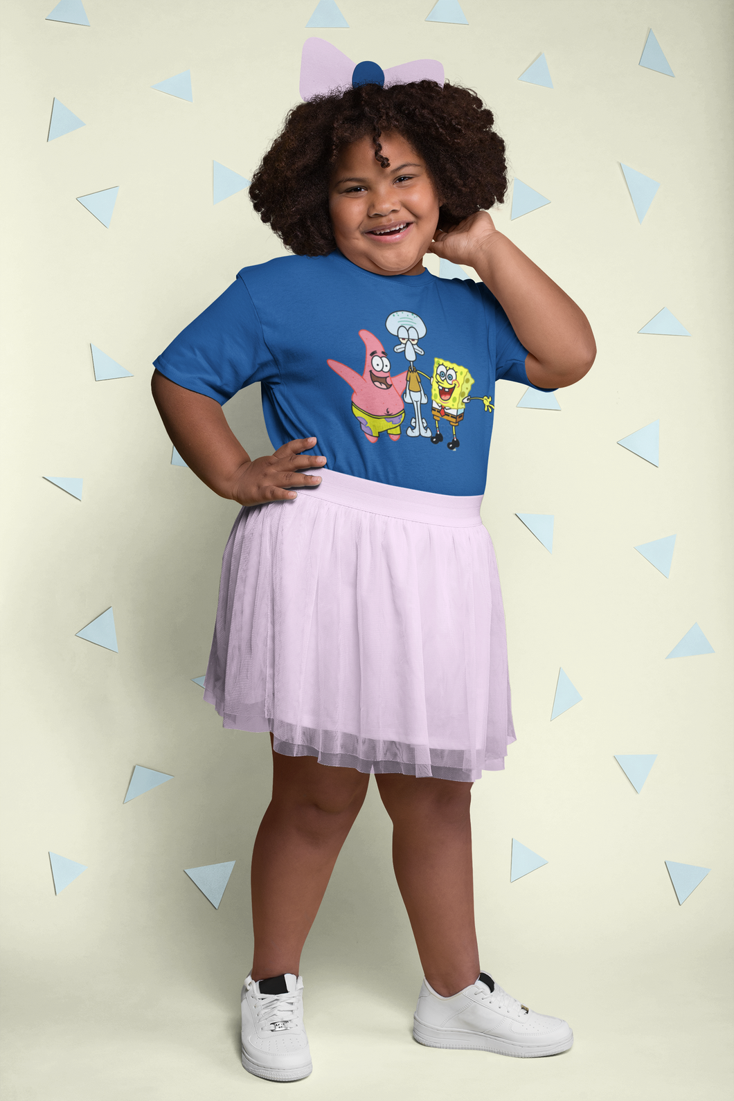 Cute Cartoon Half Sleeves T-Shirt For Girls -KidsFashionVilla