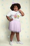 Cute Cartoon Half Sleeves T-Shirt For Girls -KidsFashionVilla