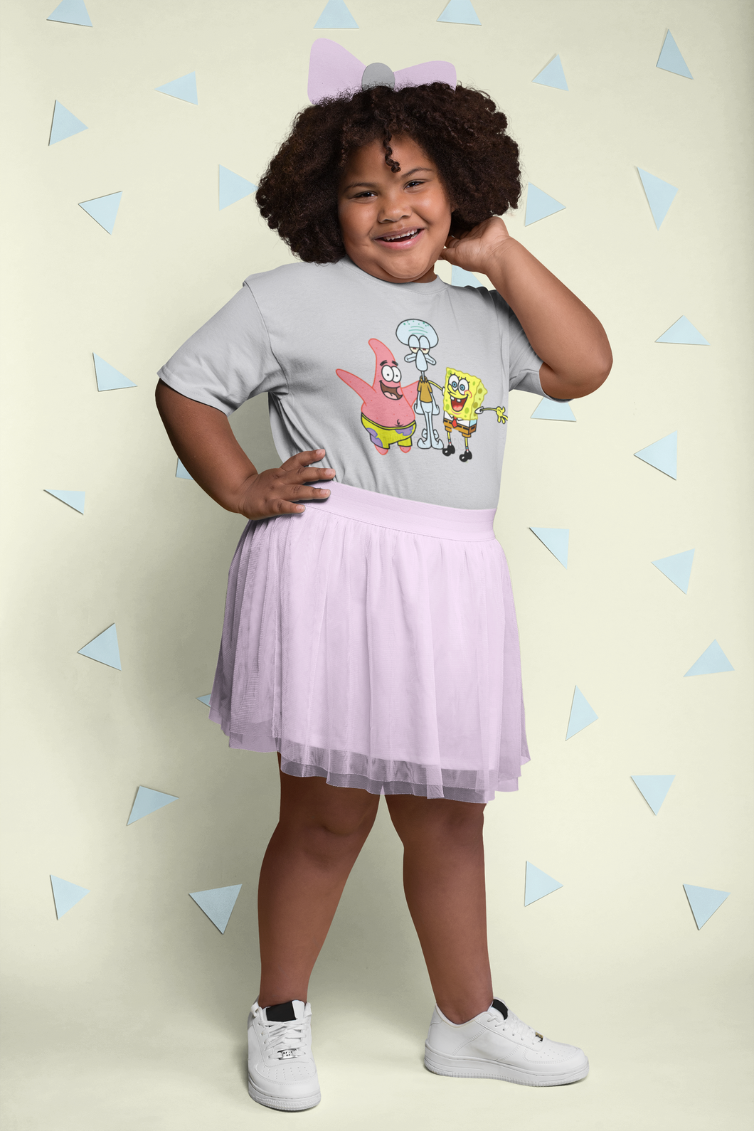 Cute Cartoon Half Sleeves T-Shirt For Girls -KidsFashionVilla