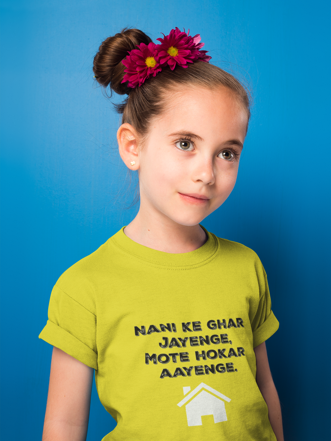 Nani Ke Ghar Jayege Half Sleeves T-Shirt For Girls -KidsFashionVilla