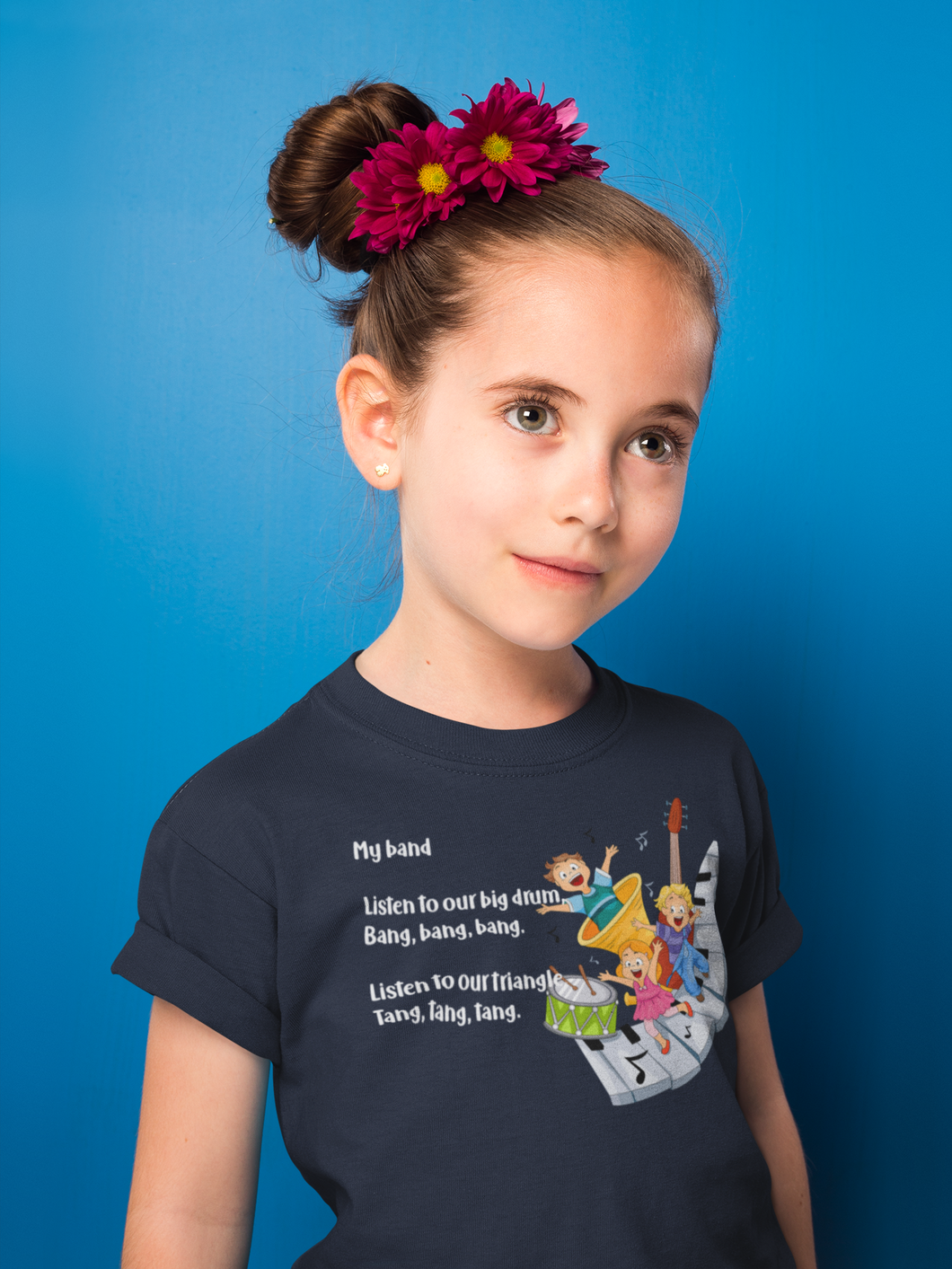My Band Poem Half Sleeves T-Shirt For Girls -KidsFashionVilla