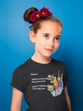 Load image into Gallery viewer, My Band Poem Half Sleeves T-Shirt For Girls -KidsFashionVilla
