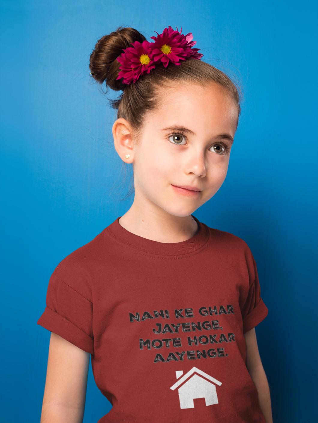 Nani Ke Ghar Jayege Half Sleeves T-Shirt For Girls -KidsFashionVilla