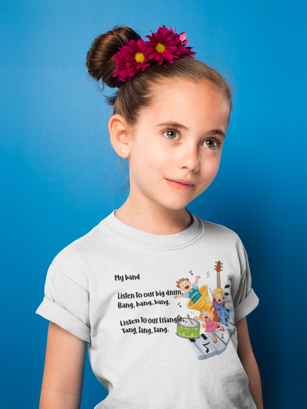 My Band Poem Half Sleeves T-Shirt For Girls -KidsFashionVilla