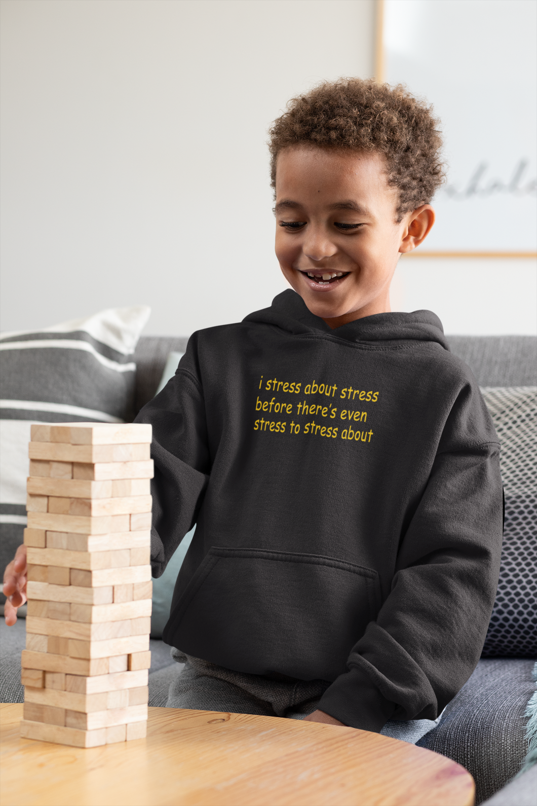 I Stress Minimal Boy Hoodies-KidsFashionVilla