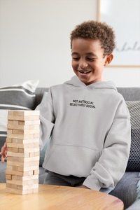 Not Antisocial Minimal Boy Hoodies-KidsFashionVilla