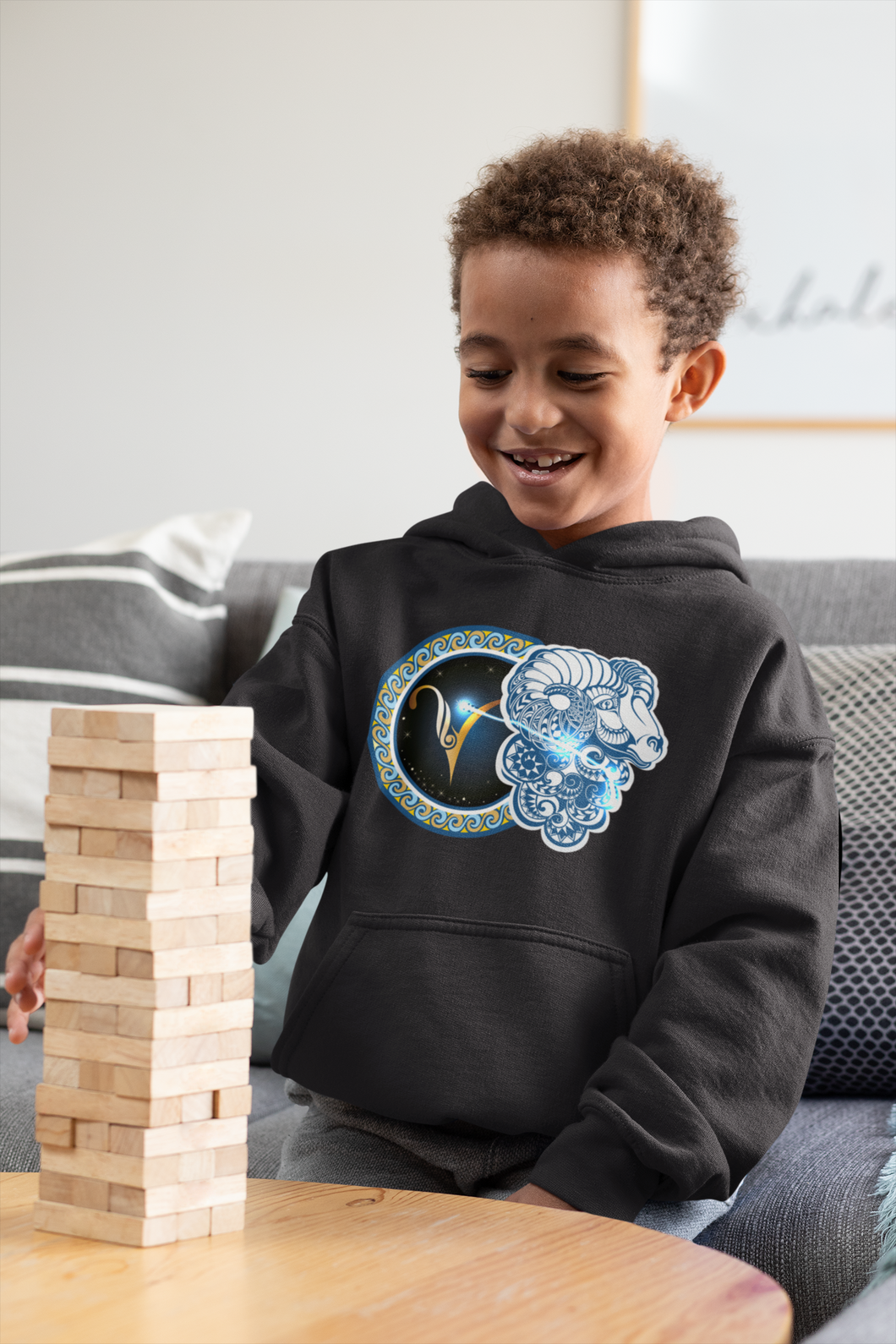 Aries Zodiac Sign Boy Hoodies-KidsFashionVilla