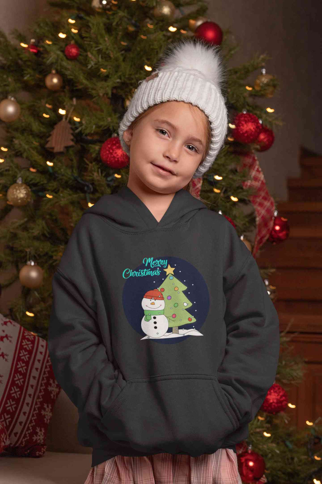 Merry Christmas Girl Hoodies-KidsFashionVilla