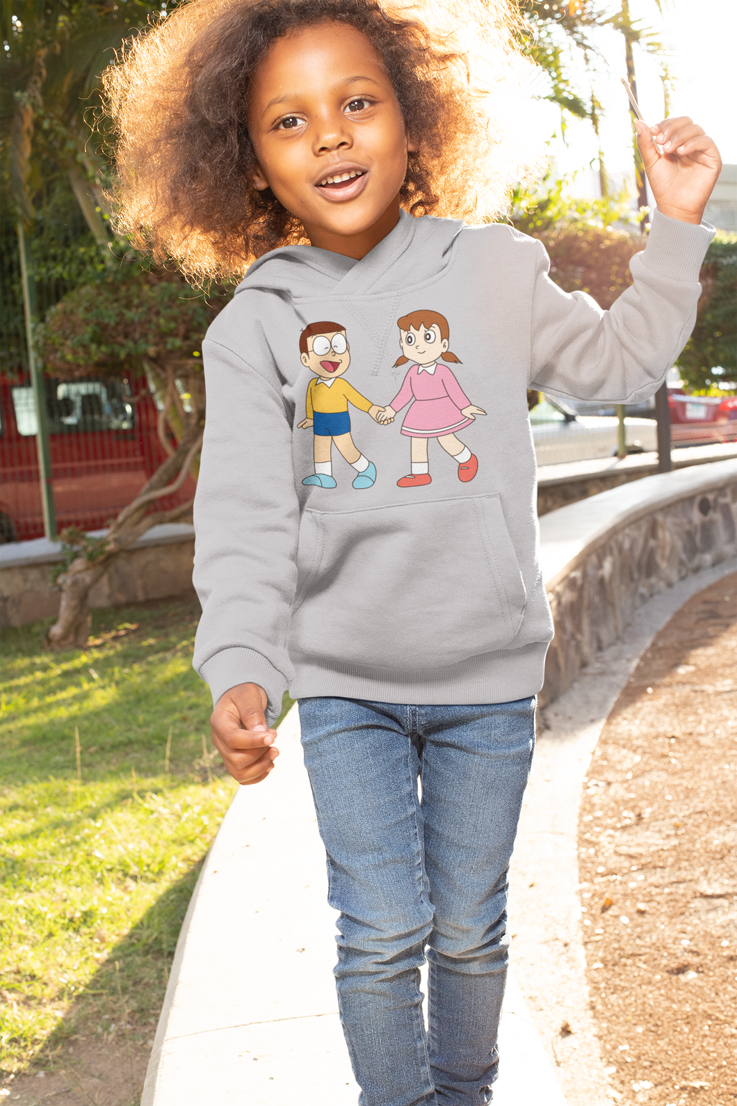 Cute Cartoon Girl Hoodies-KidsFashionVilla