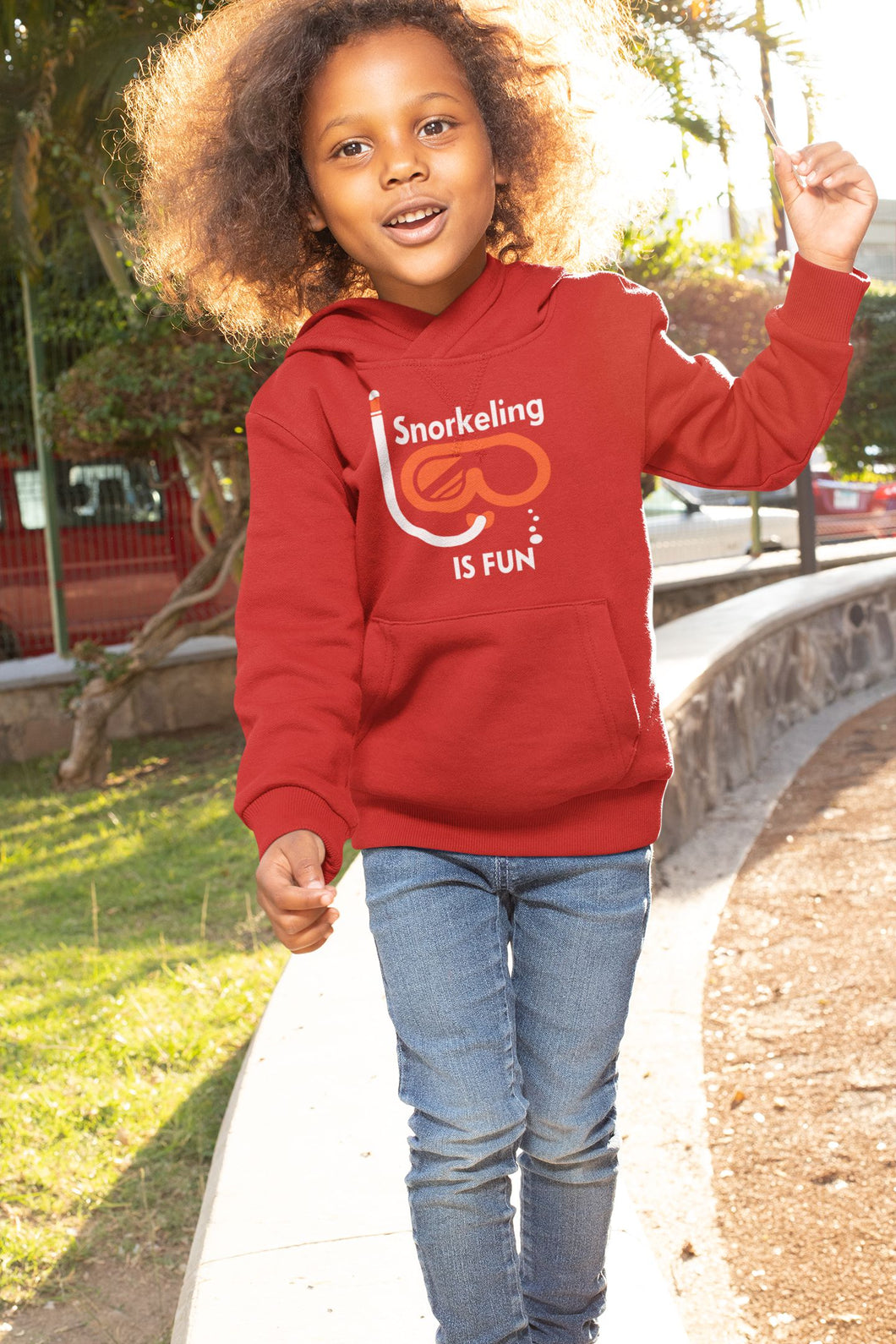 Snorkeling Is Fun Girl Hoodies-KidsFashionVilla