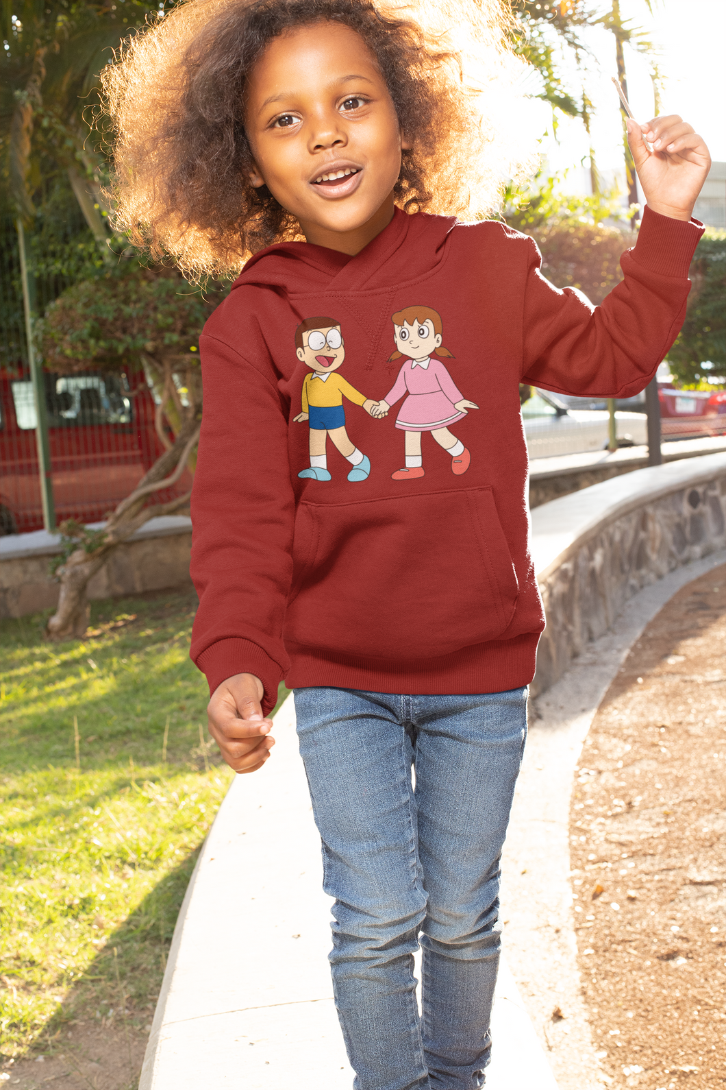 Cute Cartoon Girl Hoodies-KidsFashionVilla