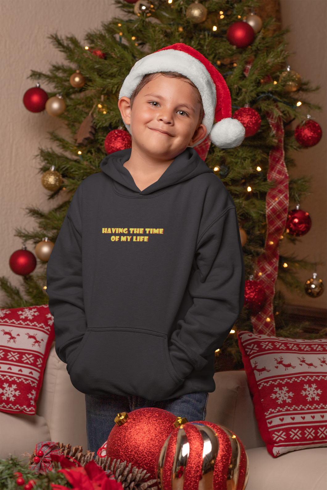Having The Time Of My Life Minimal Boy Hoodies-KidsFashionVilla