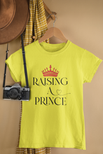 Load image into Gallery viewer, Raised By A Queen Mother And Son Yellow Matching T-Shirt- KidsFashionVilla
