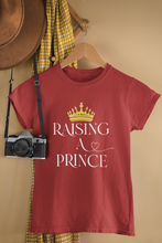 Load image into Gallery viewer, Raised By A Queen Mother And Son Red Matching T-Shirt- KidsFashionVilla
