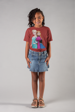 Load image into Gallery viewer, Cute Princess Half Sleeves T-Shirt For Girls -KidsFashionVilla
