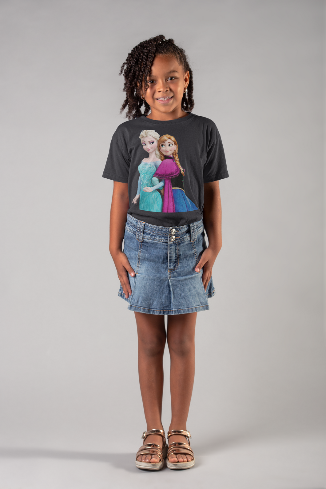 Cute Princess Half Sleeves T-Shirt For Girls -KidsFashionVilla