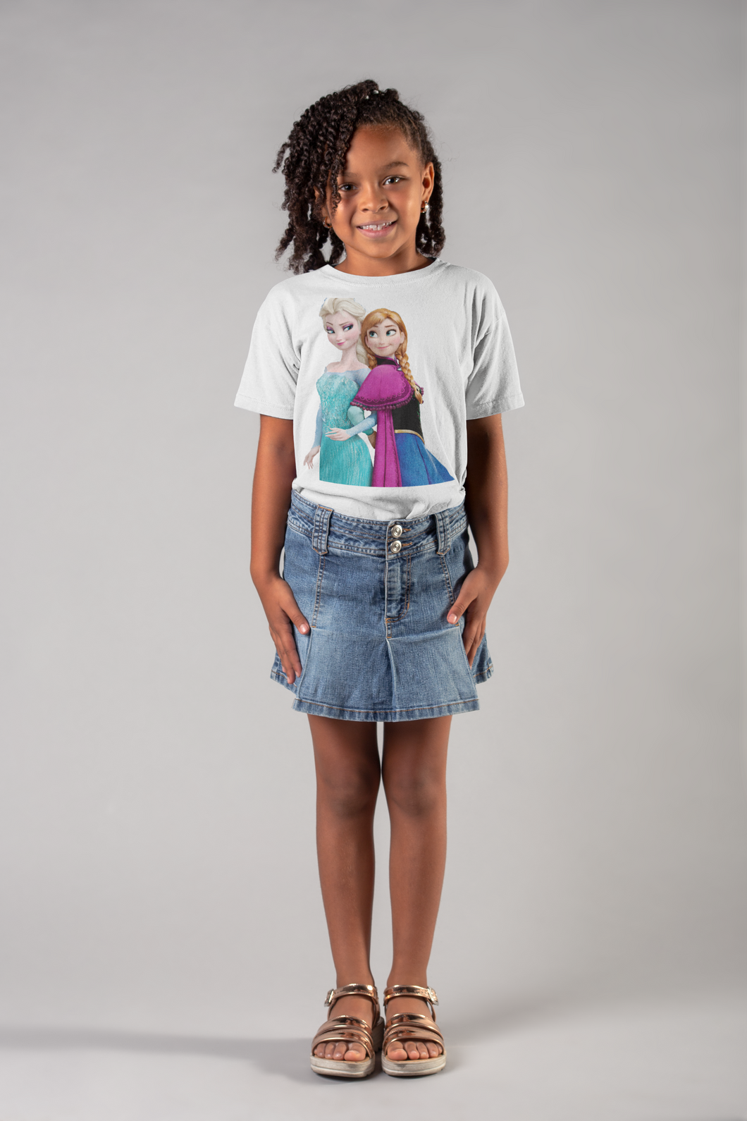 Cute Princess Half Sleeves T-Shirt For Girls -KidsFashionVilla