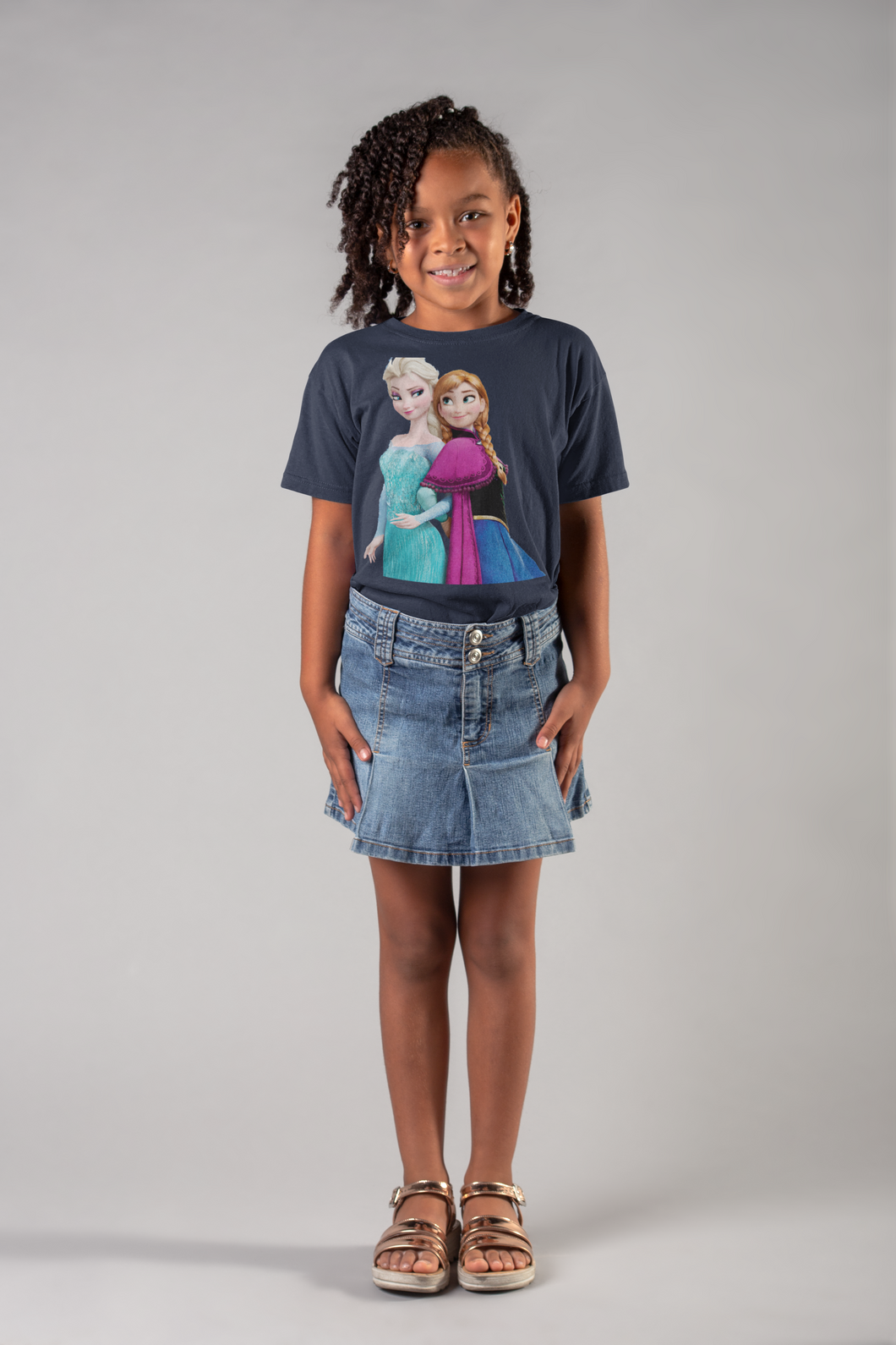 Cute Princess Half Sleeves T-Shirt For Girls -KidsFashionVilla