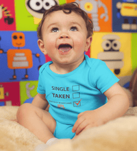 Load image into Gallery viewer, Single Taken Too Busy in IPL Rompers for Baby Boy Rompers for Baby Boy - FunkyTradition FunkyTradition
