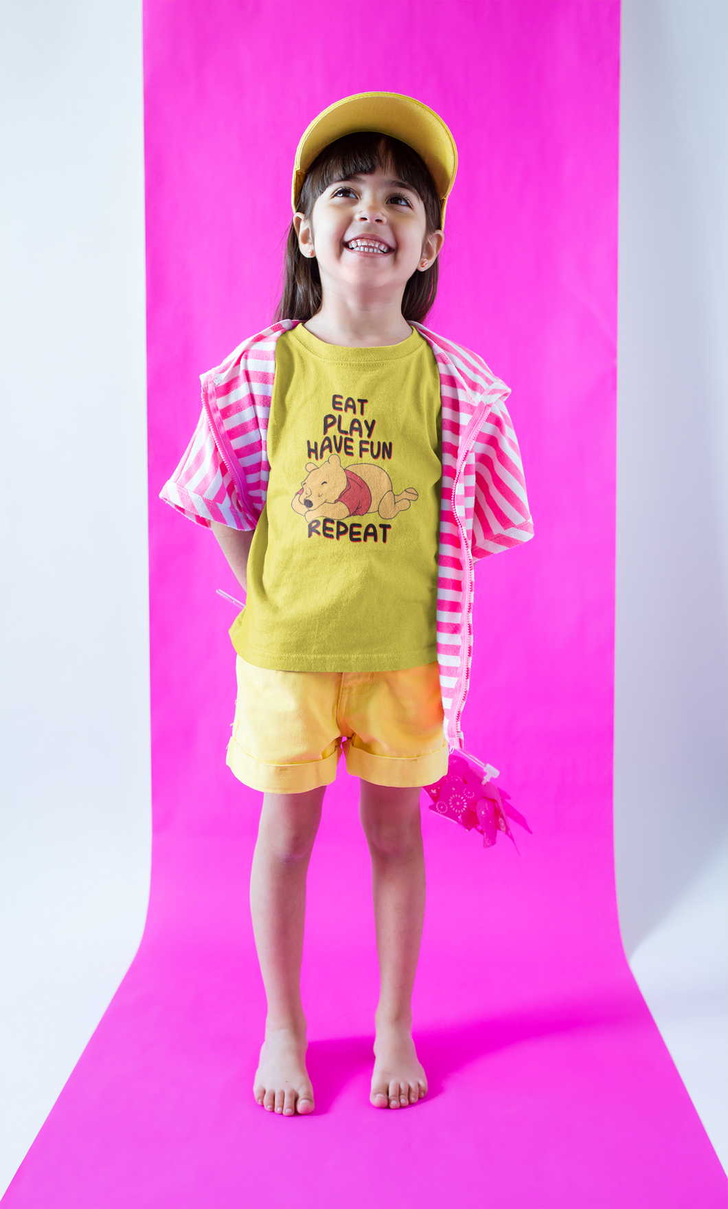 Funny Cartoon Half Sleeves T-Shirt For Girls -KidsFashionVilla