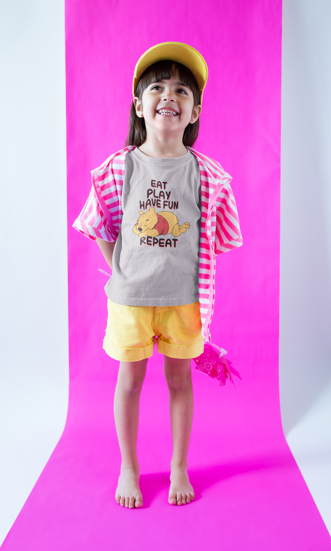 Funny Cartoon Half Sleeves T-Shirt For Girls -KidsFashionVilla